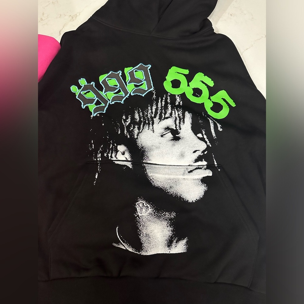 RARE Juice wrld X SP5DER hoodie